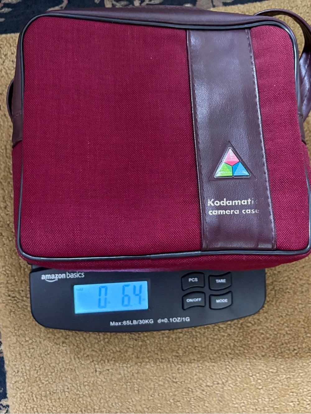 Vintage Kodak Kodamatic Camera Case Burgundy Retro Shoulder Bag